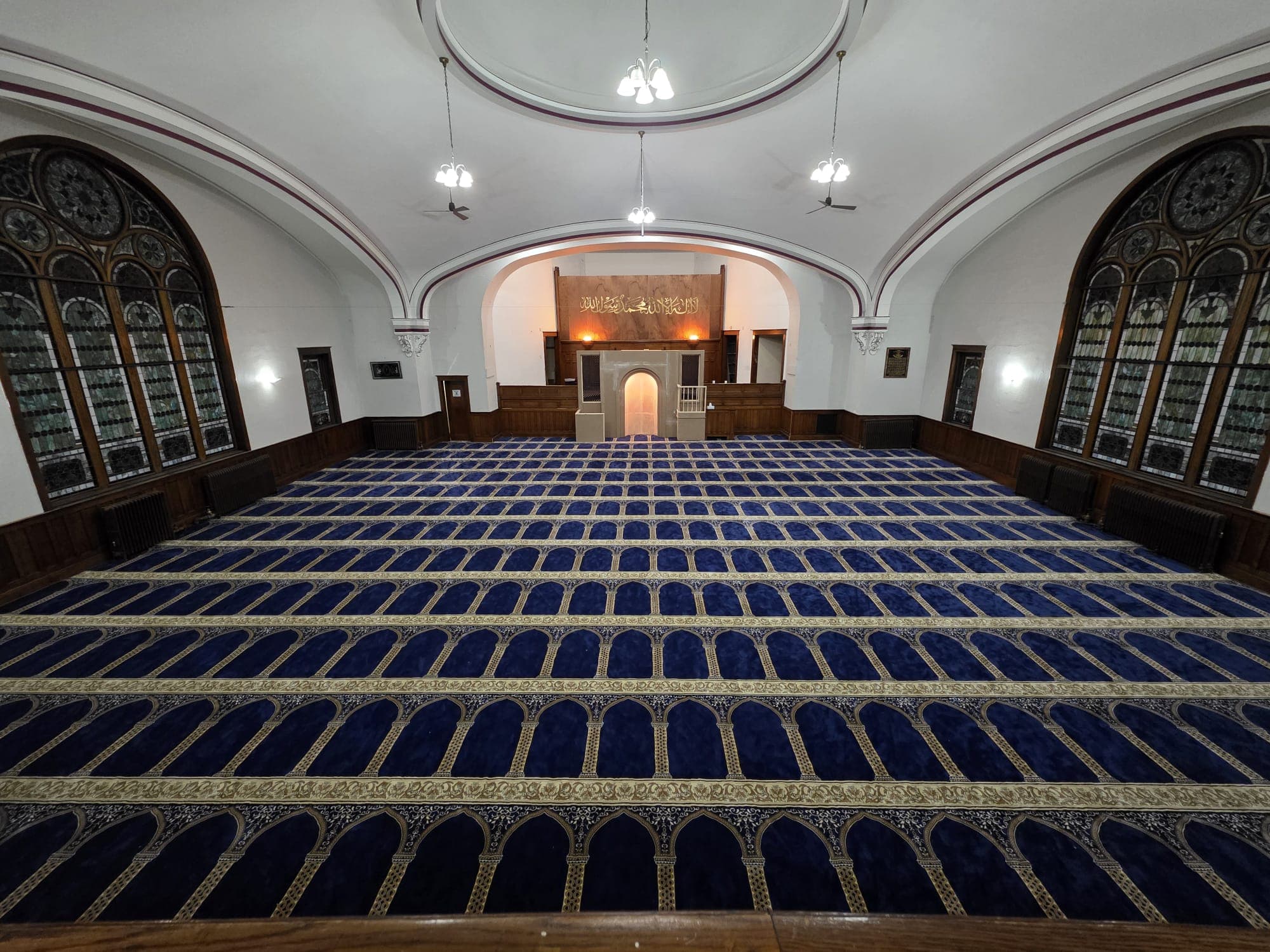 Alhamdulillah – New Carpet and Mihrab/Minbar Completed